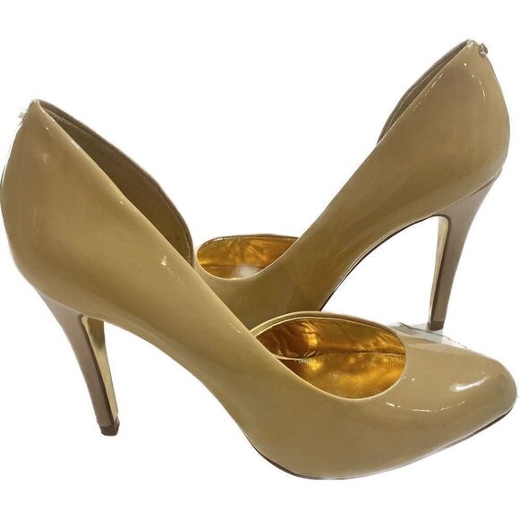 Ted Baker Saidaa 5-inch Dorsey heels patent leather Nude/Beige size 6.5 - Picture 1 of 9
